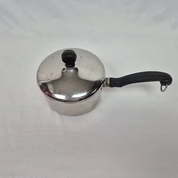 Farberware 1qt Saucepan UV w/Lid Stainless Steel Aluminum Clad USA VINTAGE!!! - Picture 2 of 9
